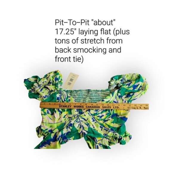 Revolve Maaji Green Front Tie Crop Top, Size L, Eco-Friendly - Picture 13 of 14